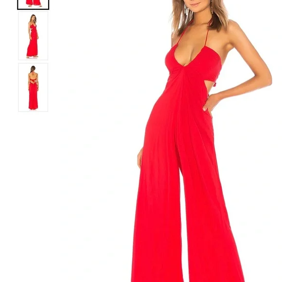 Indah Halter Neck Flared Leg Jumpsuit - Picture 1 of 3